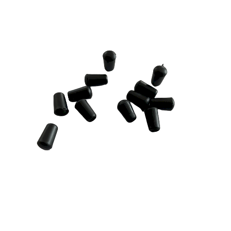 Accessoire pour abat-jour - Lot 12 - Embout enveloppant rond 3 mm en plastique noir pour pied