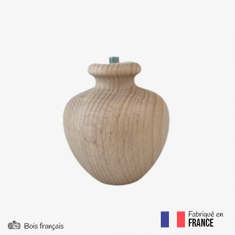 Accessoire pour abat-jour - Pied de lampe "Bologne" - Hêtre des Vosges - 10 cm