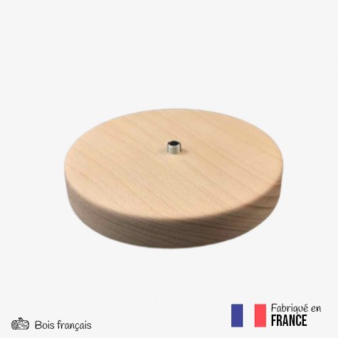 Accessoire pour abat-jour - Socle en bois "Capri" - Hêtre des Vosges - diamètre de 12 cm