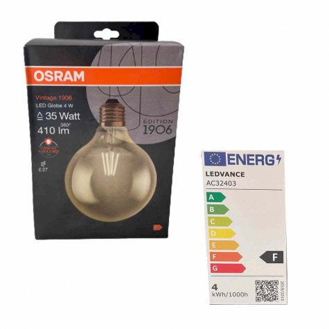 Ampoule globe vintage à filaments - ⌀ 12.4 cm - OSRAM - E27