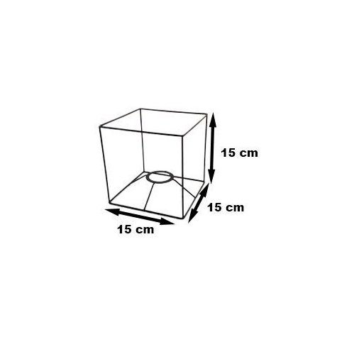Carcasse abat-jour - Carcasse cubique - 15 cm x 15 cm