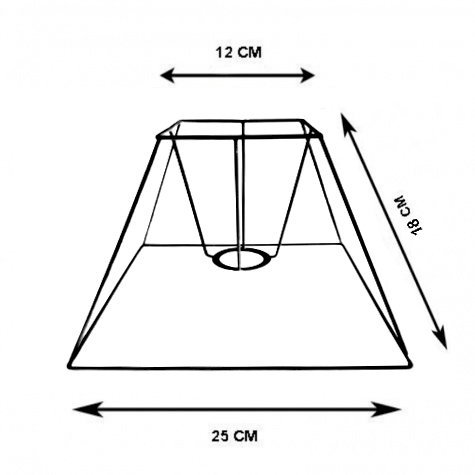 Carcasse abat-jour - Pyramide carré - 25 cm