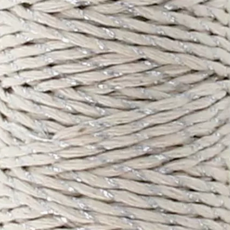 Habillage  - Corde coton 1.50 mm - argenté - 30 M