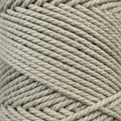 Habillage  - fil de coton Macramé - 2 mm - Biscuit / 100 M