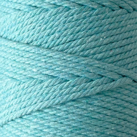 Habillage  - fil de coton Macramé - 2 mm - Bleu azur - 70 M