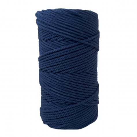 Habillage  - fil de coton Macramé - 2 mm - Bleu de nuit / 100 M -