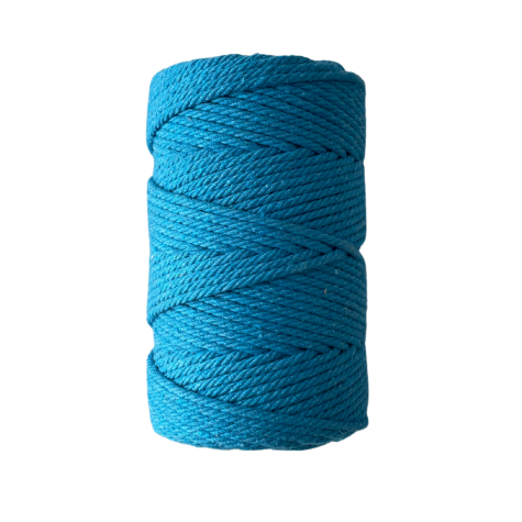 Habillage  - fil de coton Macramé - 2 mm - Bleu turquoise - 70 M