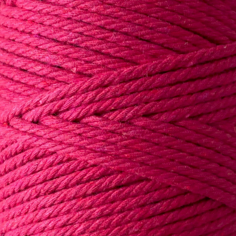 Habillage  - fil de coton Macramé - 2 mm - Fuchsia - 70 M