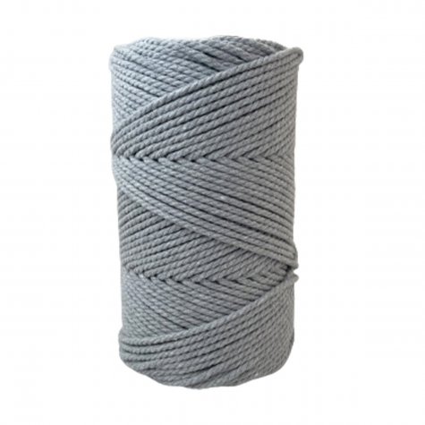 Habillage  - fil de coton Macramé - 2 mm - Gris souris / 100 M -
