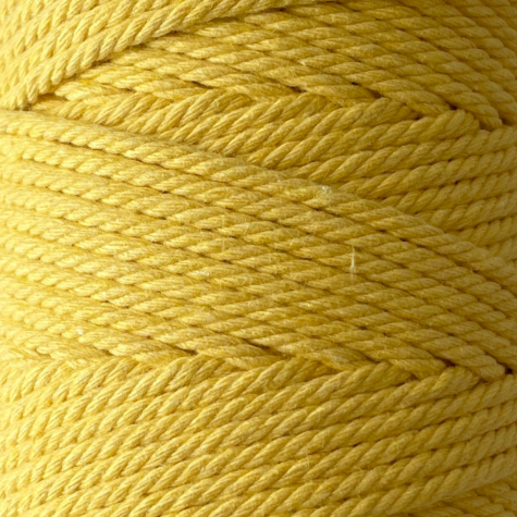 Habillage  - fil de coton Macramé - 2 mm - Jaune poussin / 70 M