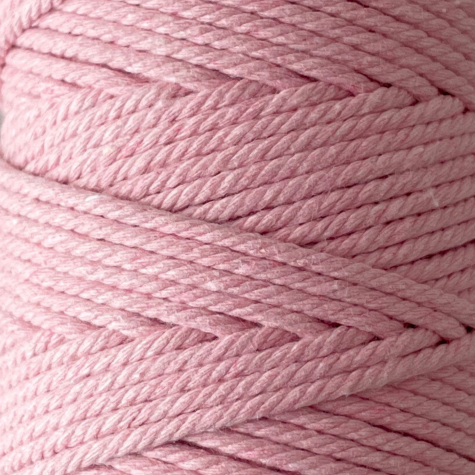 Habillage  - fil de coton Macramé - 2 mm - Rose clair - 70 M