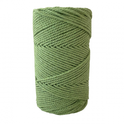 Habillage  - fil de coton Macramé - 2 mm - Vert menthe / 100 M