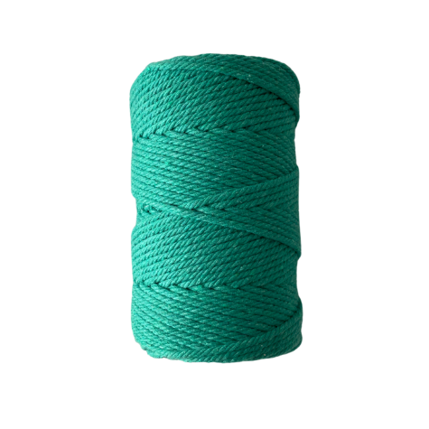 Habillage  - fil de coton Macramé - 2 mm - Vert vif - 70 M