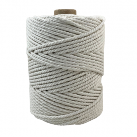 Habillage  - fil de coton Macramé - 3 mm - Ecru / 100 M