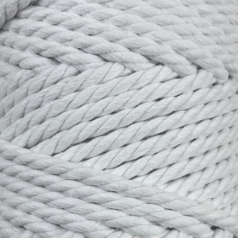 Habillage  - fil de coton Macramé - 5 mm - Couleur blanc / 50 M