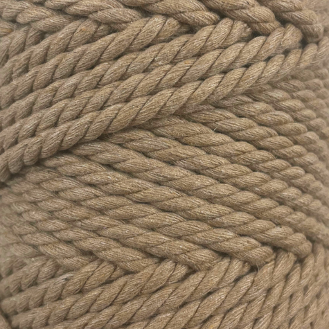 Habillage  - fil de coton Macramé - 5 mm - Couleur sable / 50 M