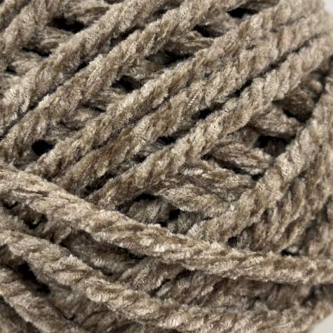 Habillage  - fil de coton Macramé velours - 3 mm - Couleur Taupe / 50 M