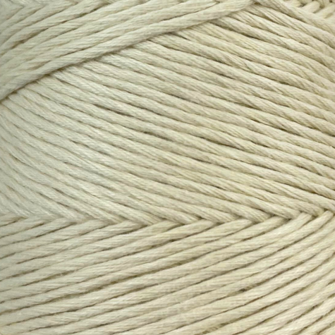 Habillage  - fil de coton Peigné - 2 mm - Vanille / 200 M