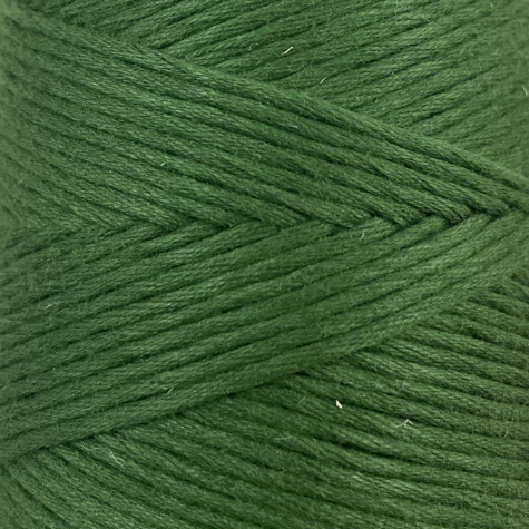 Habillage  - fil de coton Peigné - 2 mm - vert forêt / 200 M