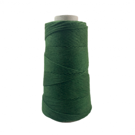 Habillage  - fil de coton Peigné - 2 mm - vert forêt / 200 M