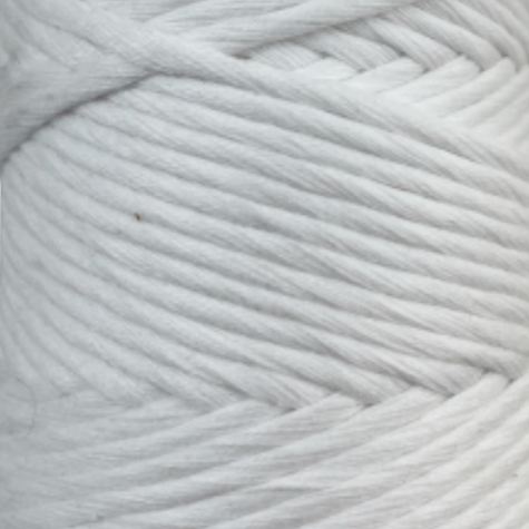 Habillage  - fil de coton Peigné XL- 3 mm - Blanc / 75 M