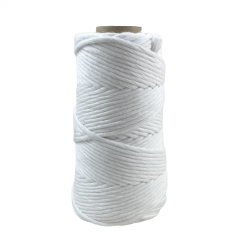 Habillage  - fil de coton Peigné XL- 3 mm - Blanc / 75 M