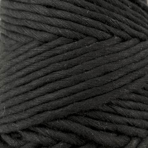 Habillage  - fil de coton Peigné XL - 3 mm - Noir / 75 M