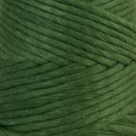 Habillage  - fil de coton Peigné XL - 3 mm - Vert forêt / 75 M