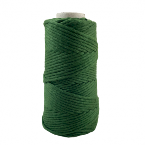 Habillage  - fil de coton Peigné XL - 3 mm - Vert forêt / 75 M