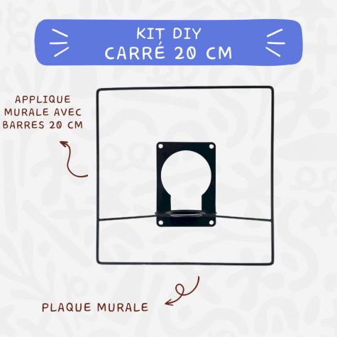 Kit Applique murale - DIY - Carré 20