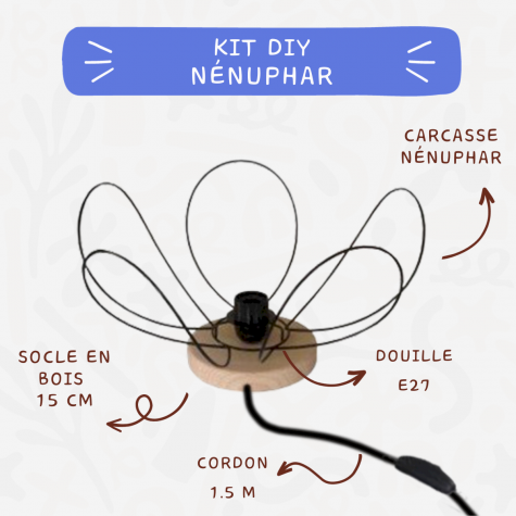 Kit Carcasse abat-jour - DIY -  Nénuphar 36