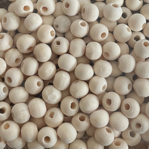Loisirs créatif -  perles en bois - 8 mm - Sachet de 180 pièces