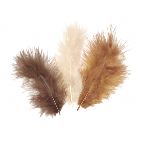 Loisirs créatif -  plumes marabout - Mélange automne- 15 pièces