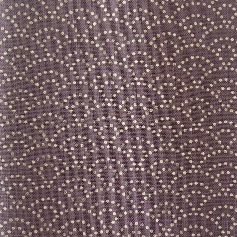 Mercerie - Tissu coupon 45 x 55 cm - Vague en point seigahia japonais - violet