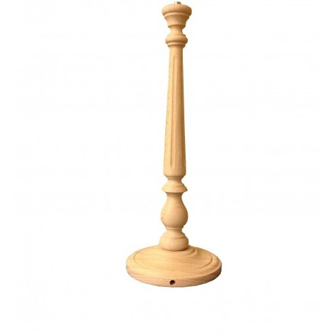 Accessoire pour abat-jour - Pied de lampe en bois "Cannelé genois" - Hêtre des Vosges - hauteur 33 cm