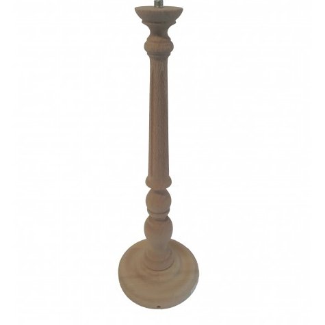 Accessoire pour abat-jour - Pied de lampe en bois "Petit Cannelé" - Hêtre des Vosges - hauteur  41 cm